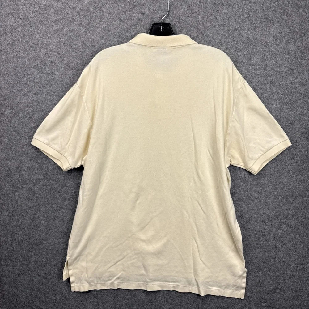 Polo Ralph Lauren Mens XL Cream Cotton Short Sleeve Pony‎ Logo Polo Shirt